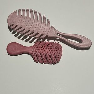 Pink Bio Brush Marbeian Detangling Hair Brush Set- dry and wet use.